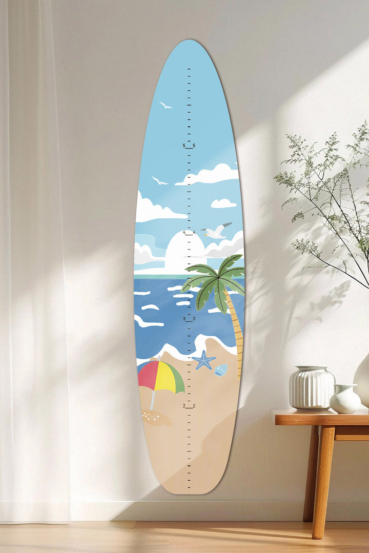 Personalized Wooden Surfboard Growth Chart Ruler Clearance Sale