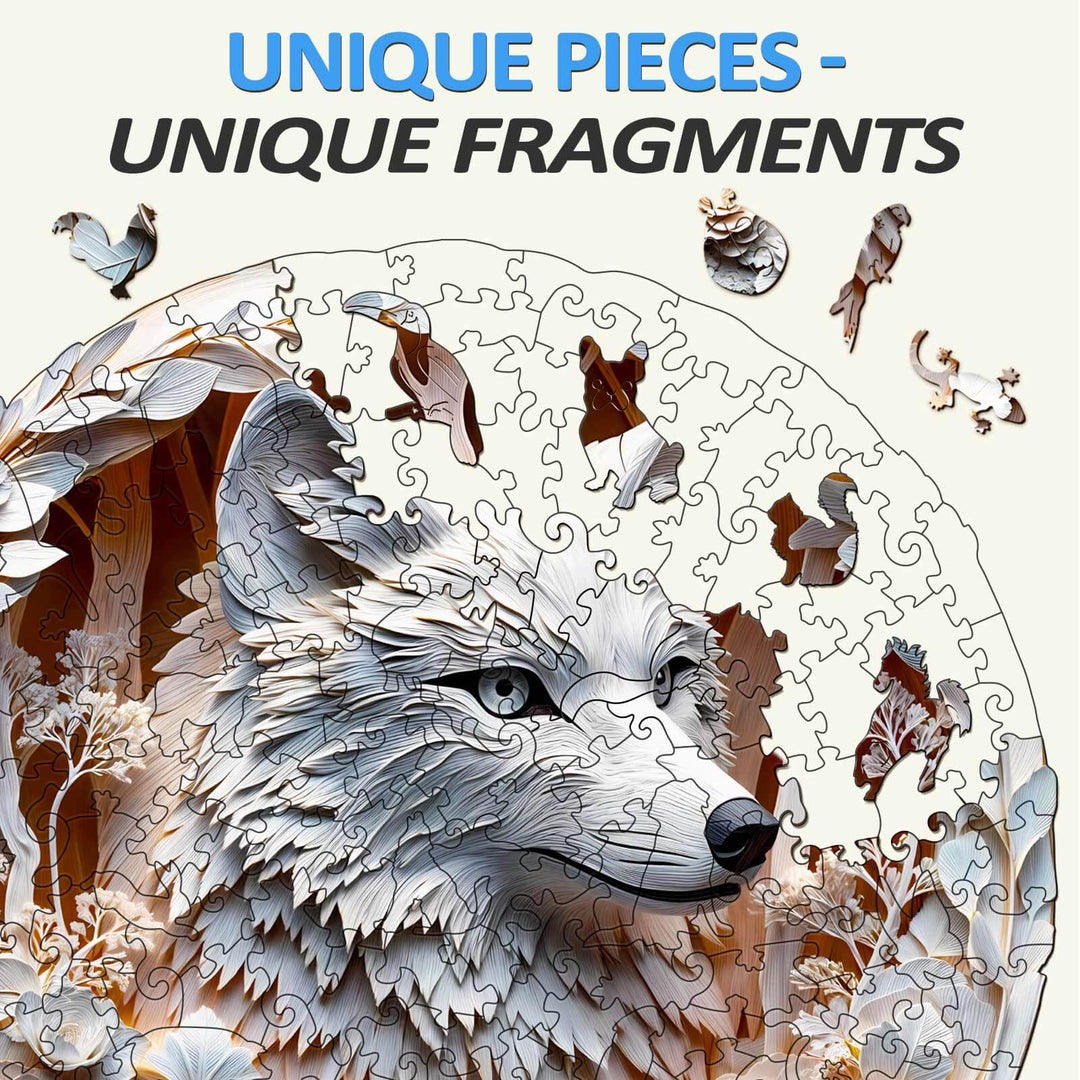 3D Wolf-1 Wooden Jigsaw Puzzle