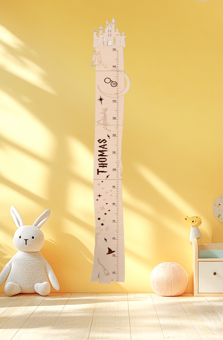 Personalized Wooden Castle Growth Chart for Kids