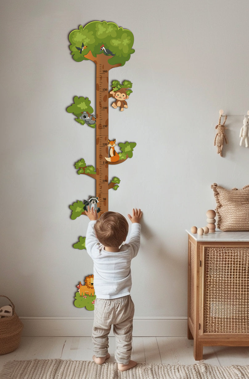 Personalized Wooden Forest Animal Growth Chart Ruler