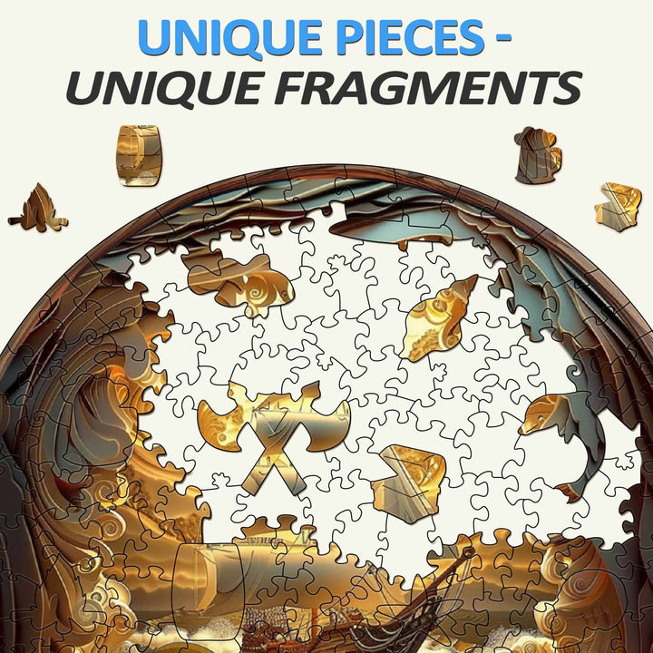 3D Sailing-1 Wooden Jigsaw Puzzle