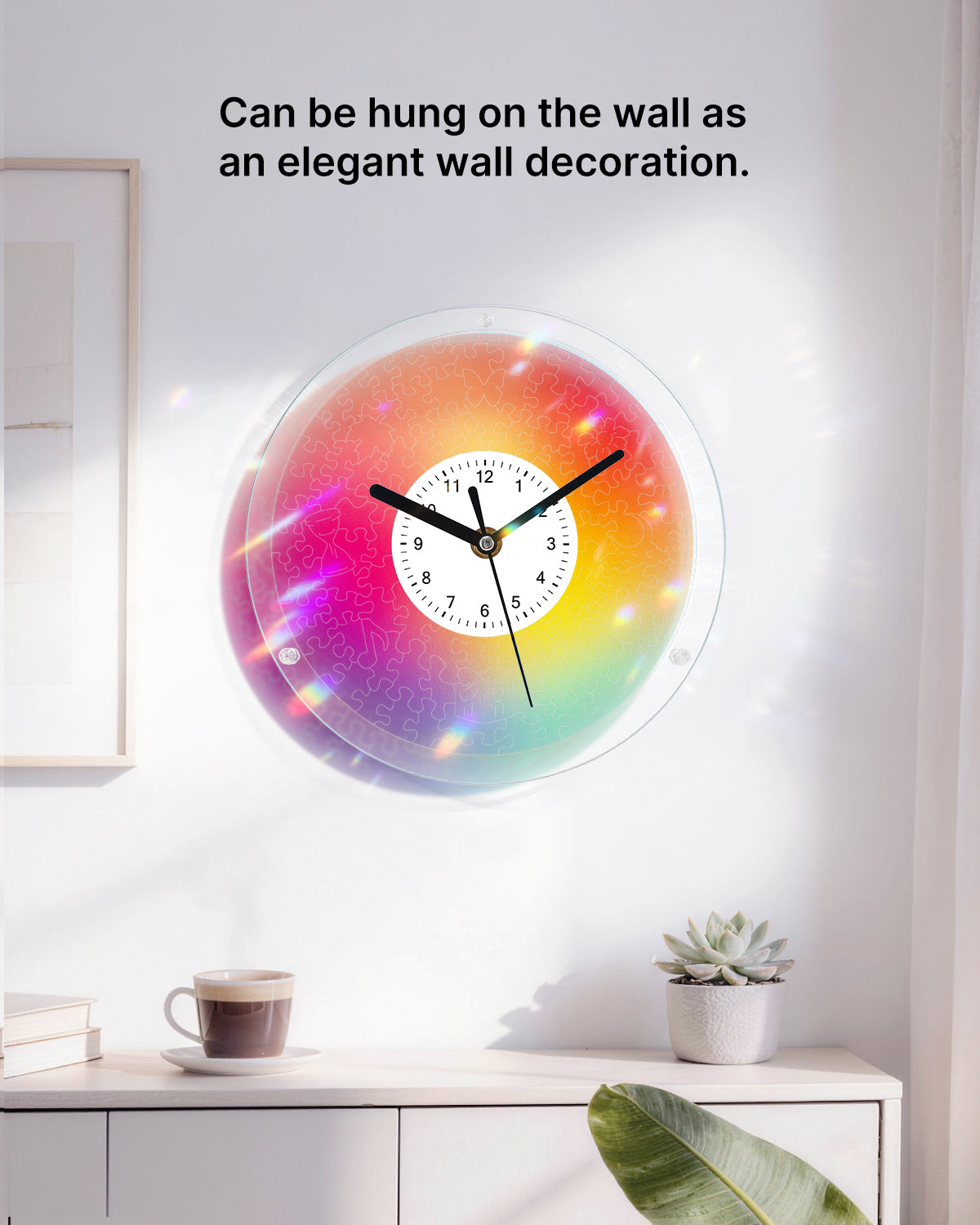 DIY Acrylpuzzle-Uhr Bausatz - Chromatischer Schleier