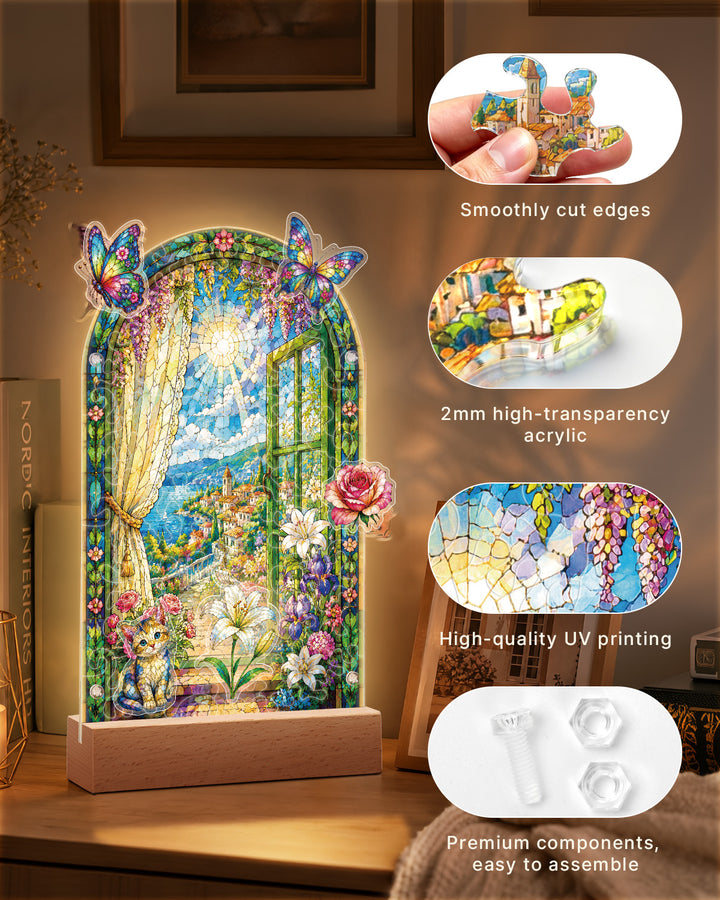 Acrylic Puzzle Landscape Light-Seaside Scenery