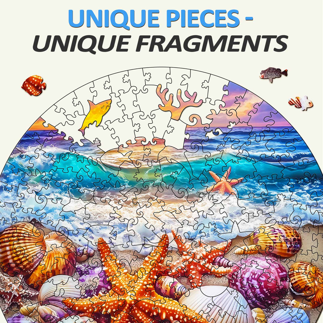 Ocean and Shells-2 Wooden Jigsaw Puzzle