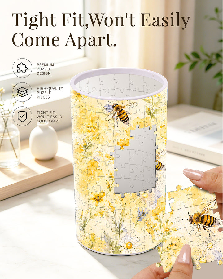 DIY Dimmable Acrylic Puzzle Lamp - Bees and Sunflowers