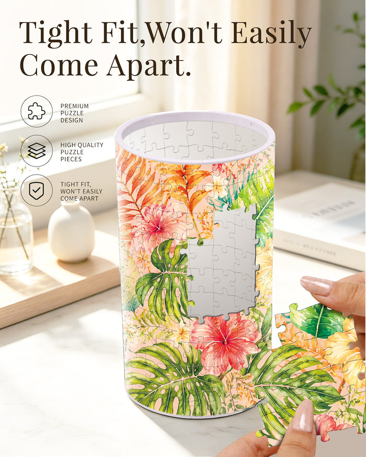 DIY Dimmable Acrylic Puzzle Lamp - Colorful Leaves
