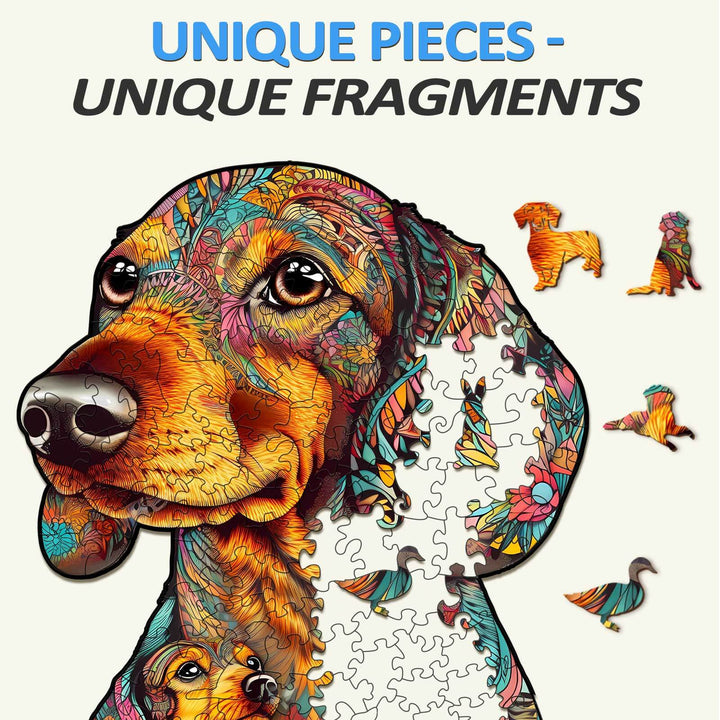 Dachshund Family Wooden Jigsaw Puzzle