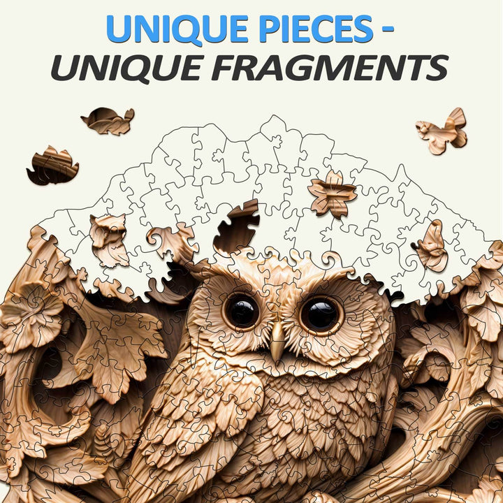 3D Owl-2 Wooden Jigsaw Puzzle