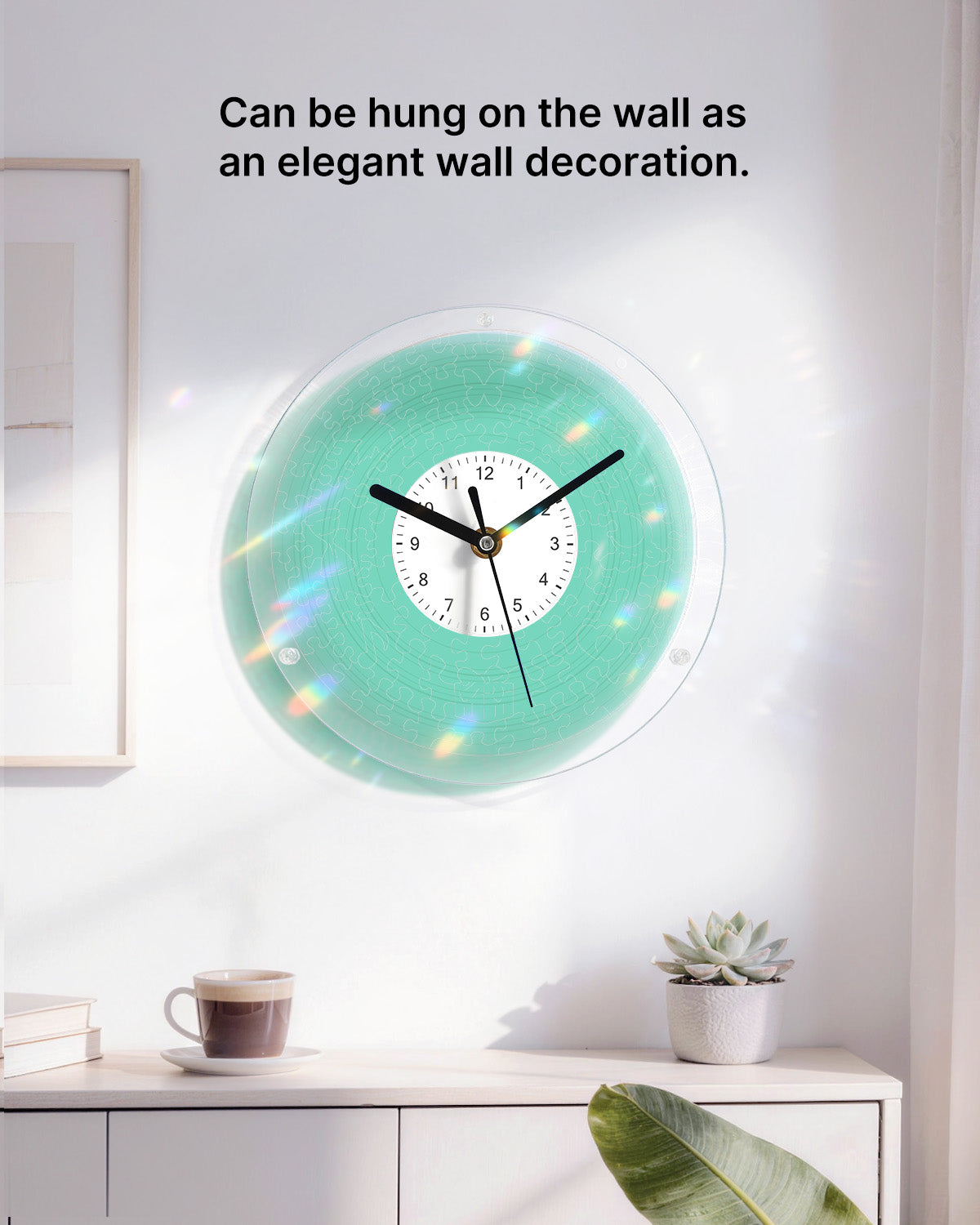 DIY Acrylpuzzle-Uhr Bausatz - Frisches Grün