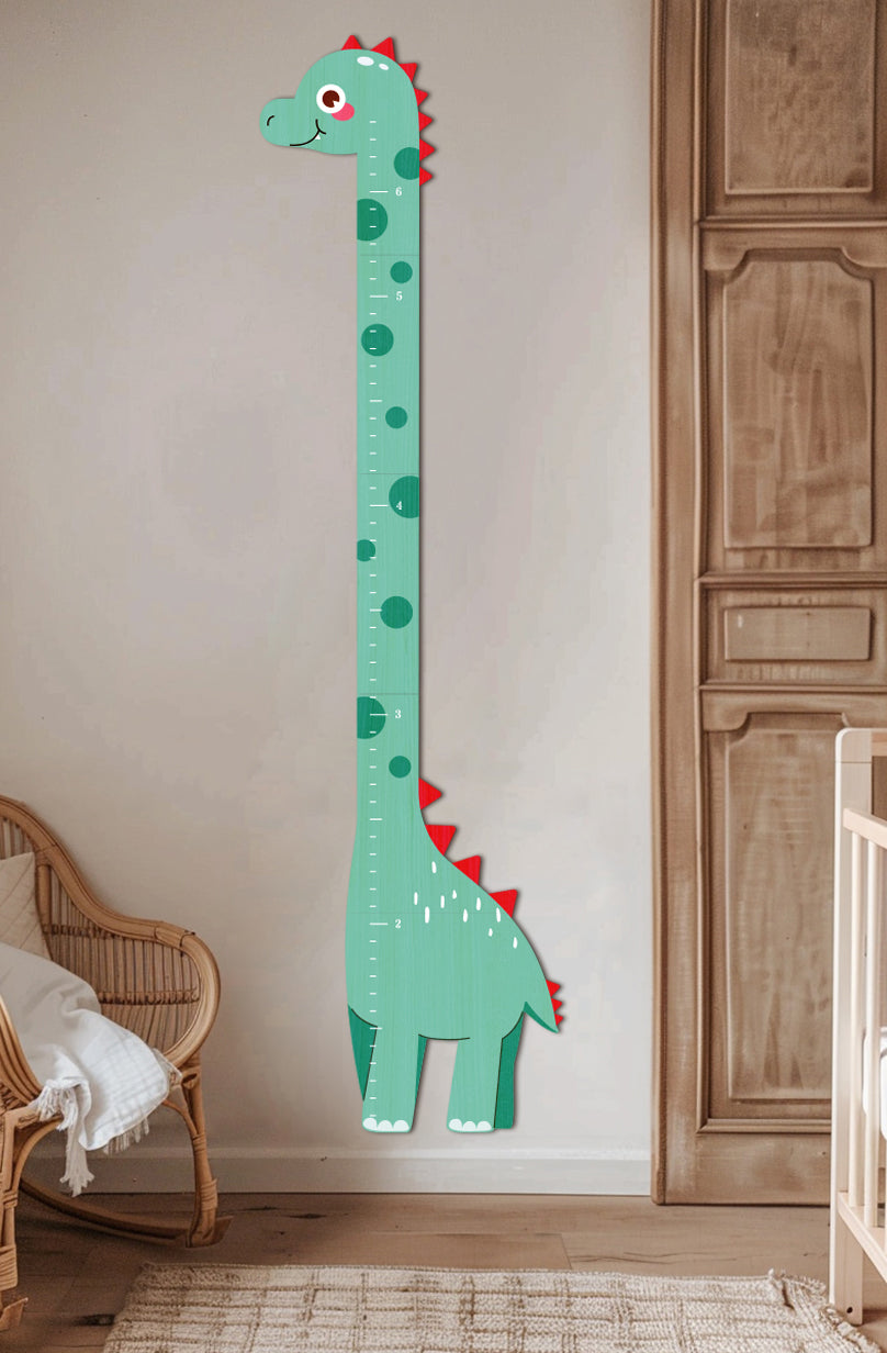 Personalized Wooden Dinosaur Growth Chart Ruler Clearance Sale