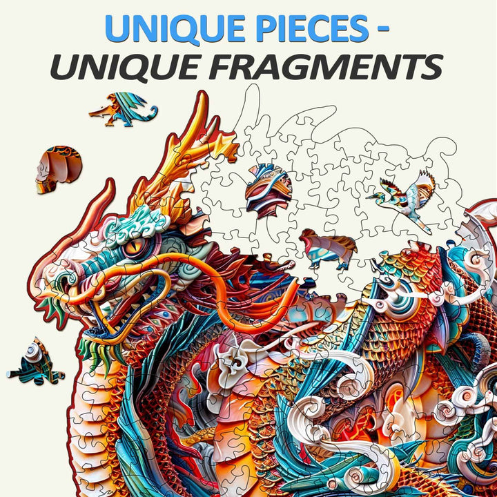 3D Chinese Dragon-2 Wooden Jigsaw Puzzle - By Woodbests