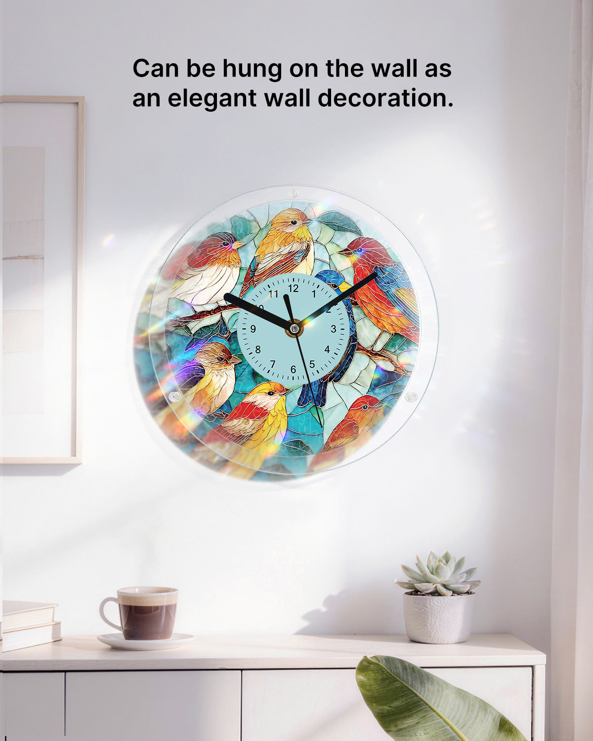 DIY Acrylpuzzle-Uhr Bausatz - Vögel in Harmonie