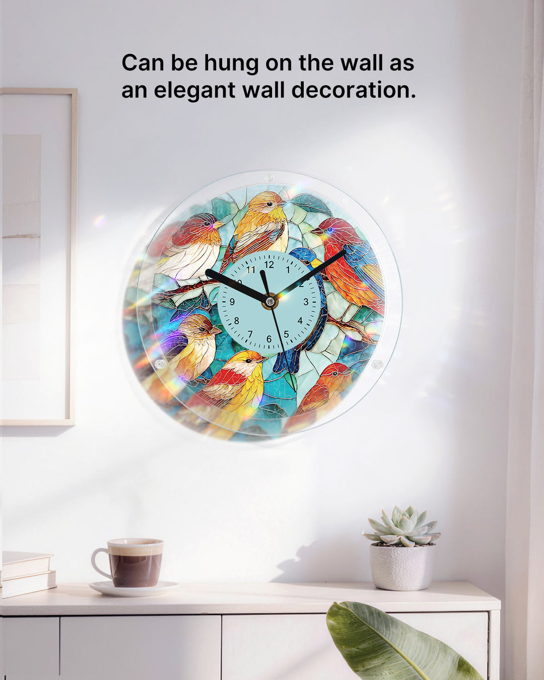 DIY Acrylic Puzzle Clock Kit - Birds in Harmony