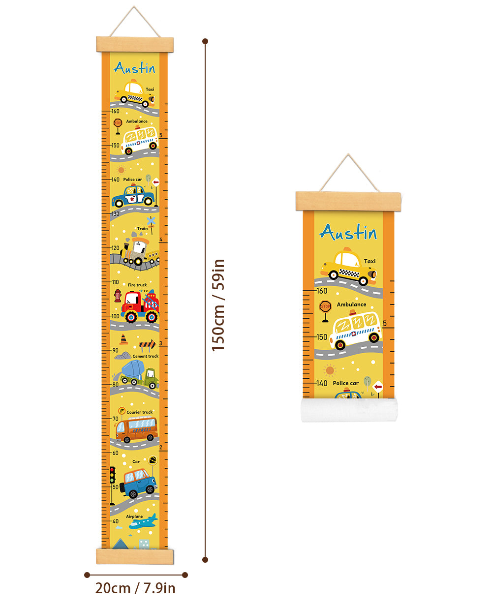 Personalized Vehicle Hanging Canvas Height Ruler