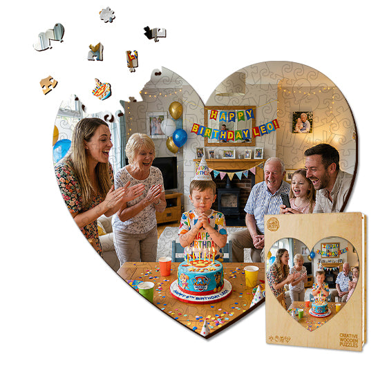 Personalized Photo Wooden Puzzle - Birthday Theme
