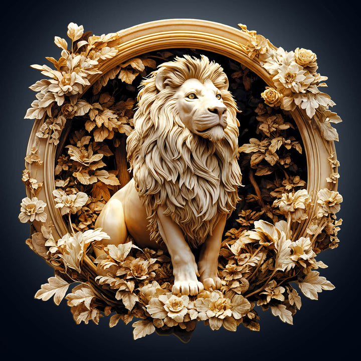 Forest lion Wooden Jigsaw Puzzle