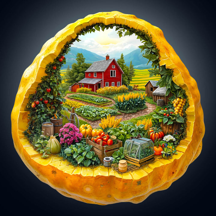 Potato Autumn Farm Wooden Jigsaw Puzzle