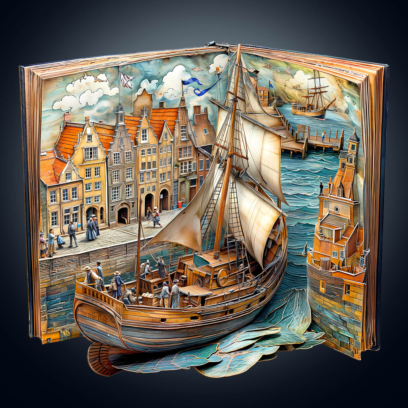 Papierkanal Holzpuzzle