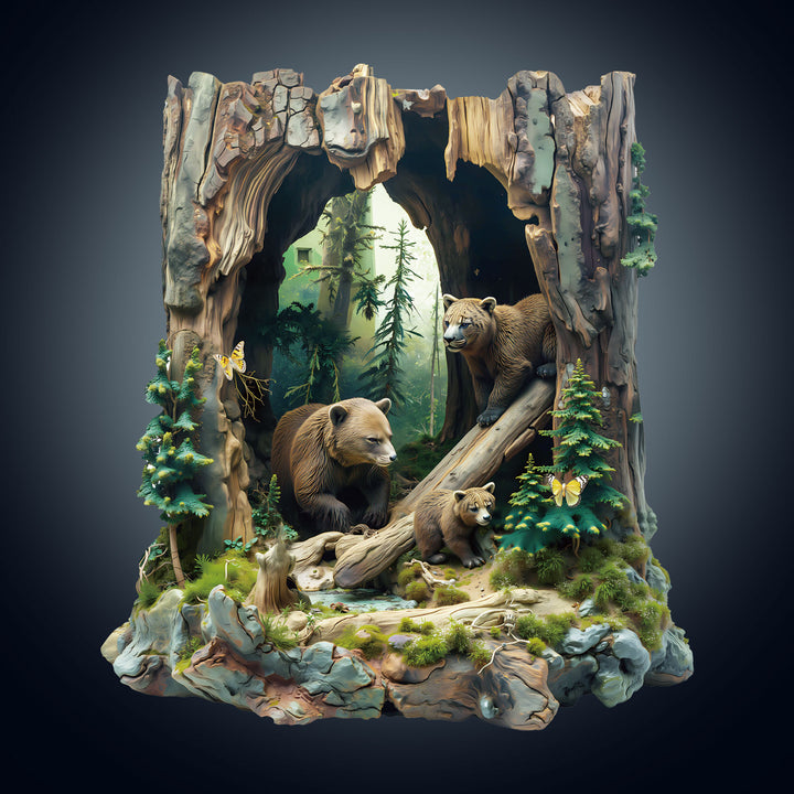 Bear Family Wooden Jigsaw Puzzle