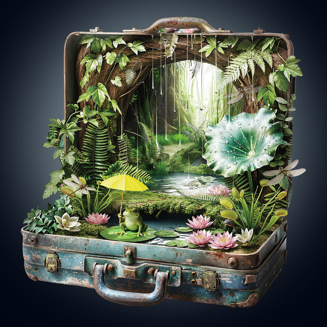 Rainforest Suitcase Wooden Jigsaw Puzzle