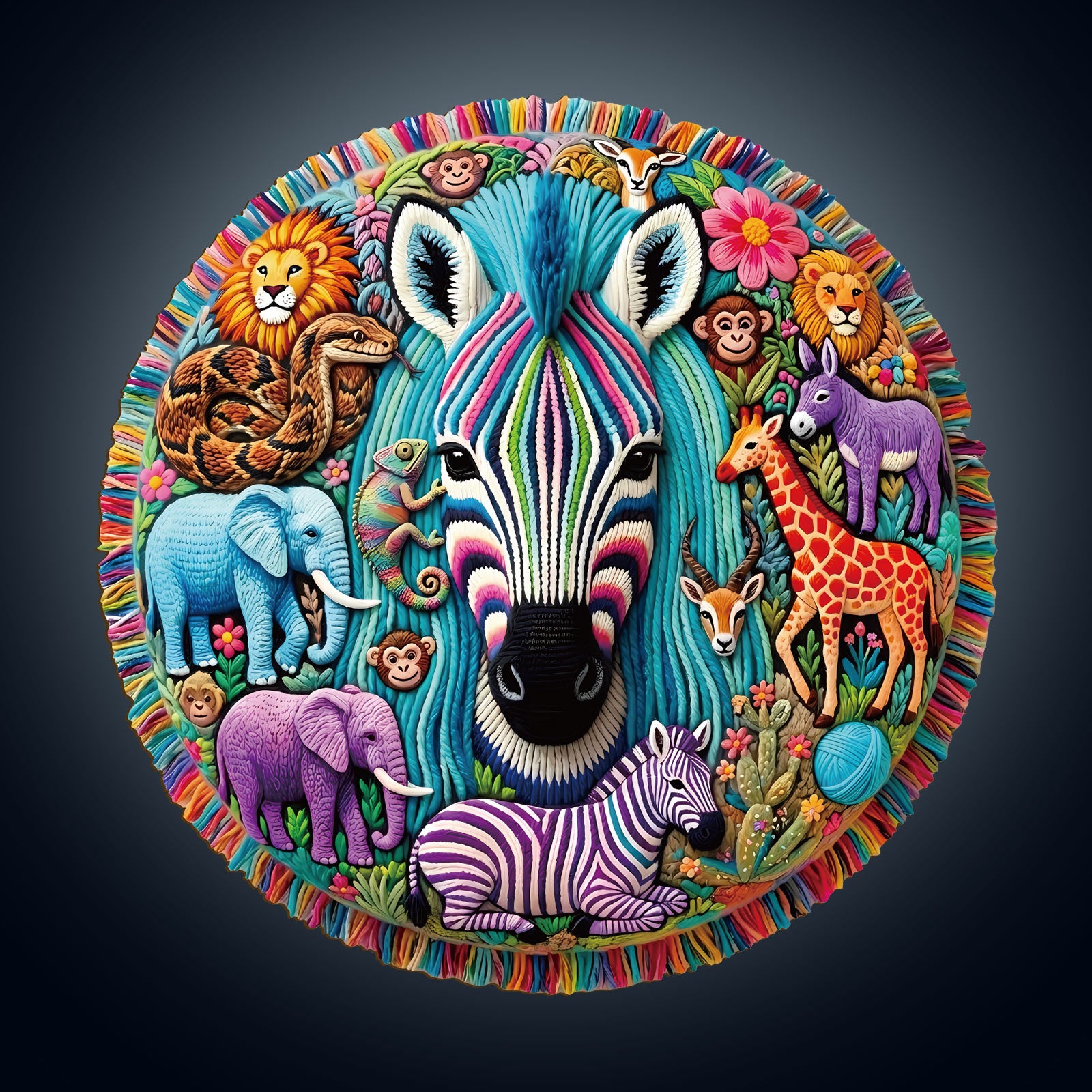 Color Safari Wooden Jigsaw Puzzle