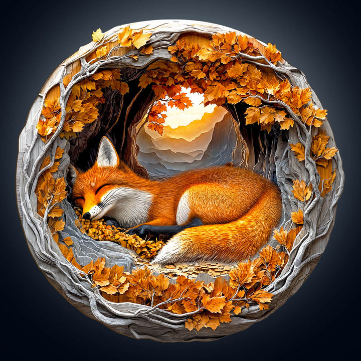 3D fox Wooden Jigsaw Puzzle