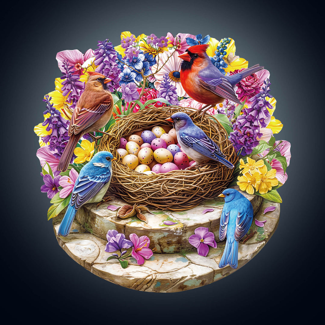 Eggflower Garden Wooden Jigsaw Puzzle