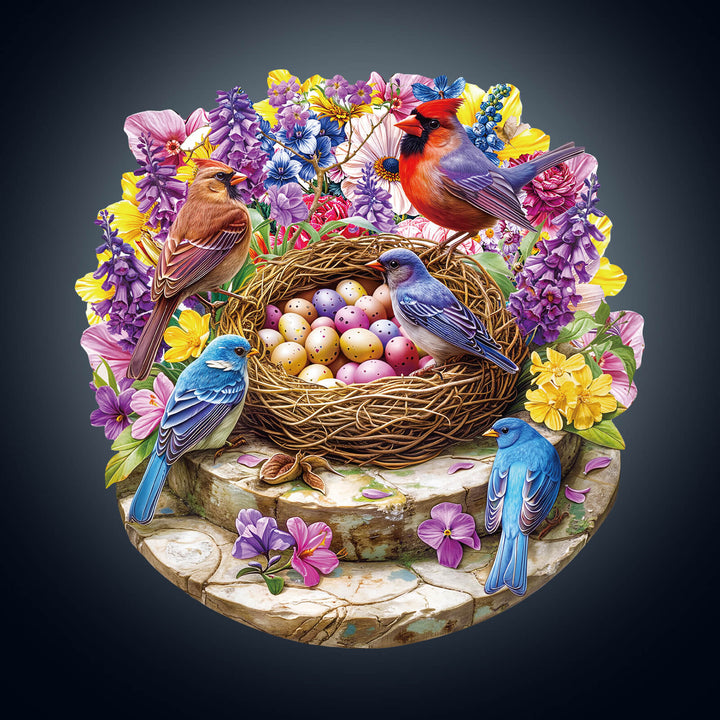 Eggflower Garden Wooden Jigsaw Puzzle