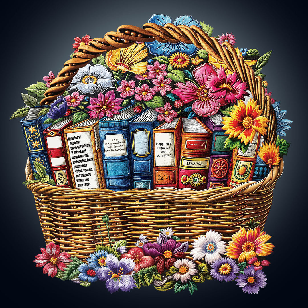 Basket of Knowledge Wooden Jigsaw Puzzle