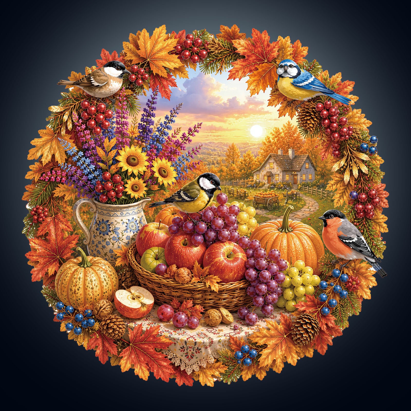 Harvest Hearth Wooden Jigsaw Puzzle