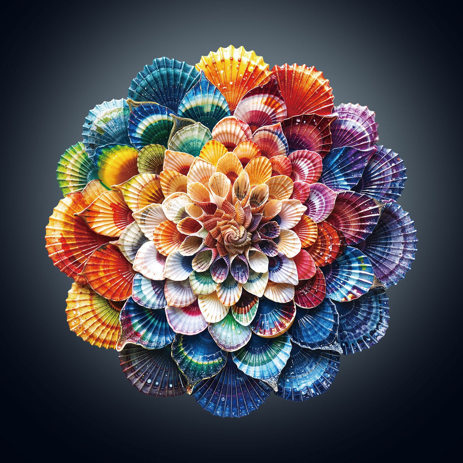 Ocean Mandala Wooden Jigsaw Puzzle