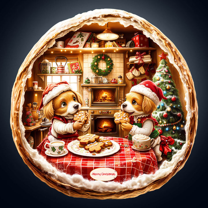 Puppy Home Wooden Jigsaw Puzzle