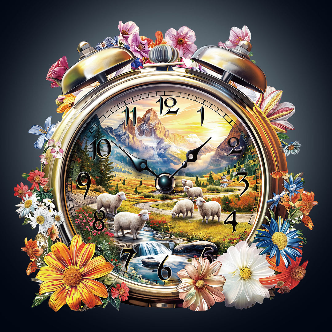 Prairie Clock Wooden Jigsaw Puzzle