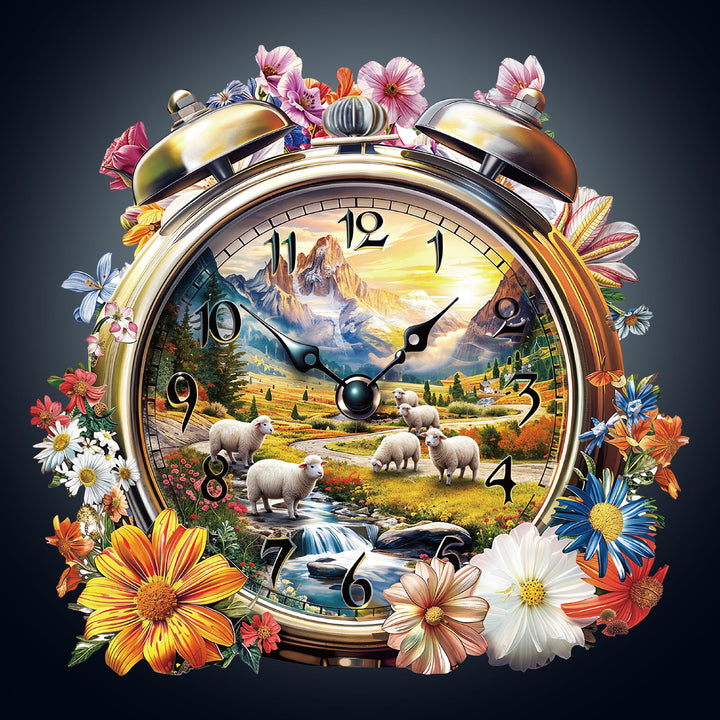 Prairie Clock Wooden Jigsaw Puzzle