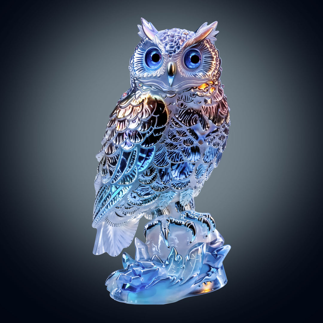 Neon Owl Wooden Jigsaw Puzzle