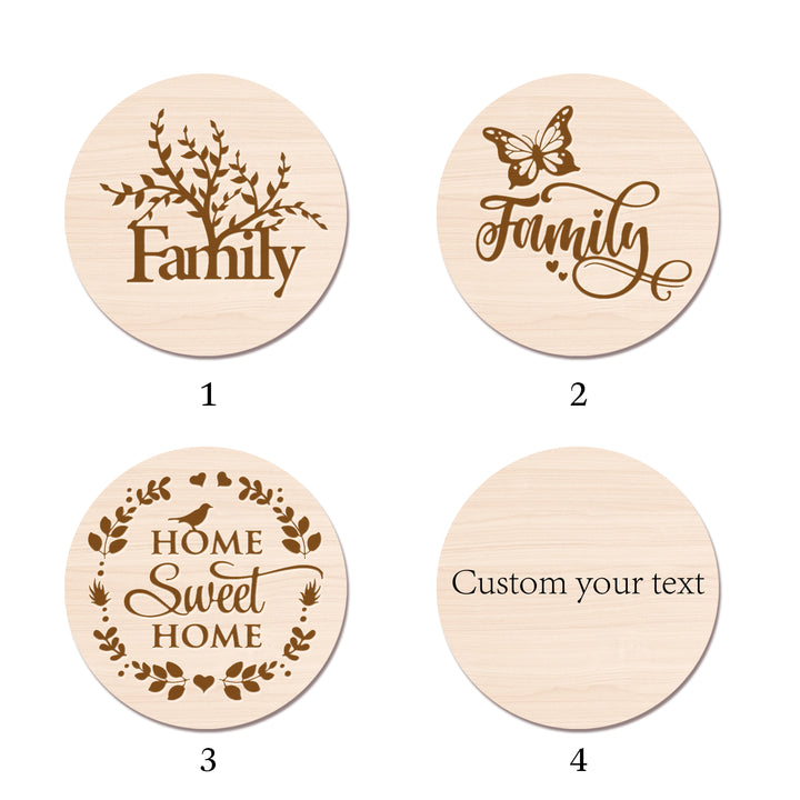 Personalized Wooden Decor Photos-Round-Woodbests
