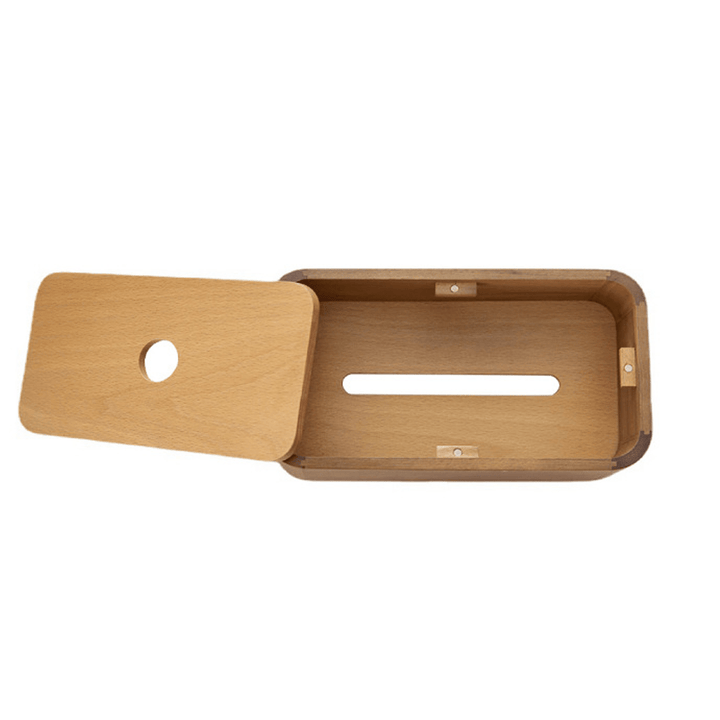 Wooden Two-Tone Tissue Box