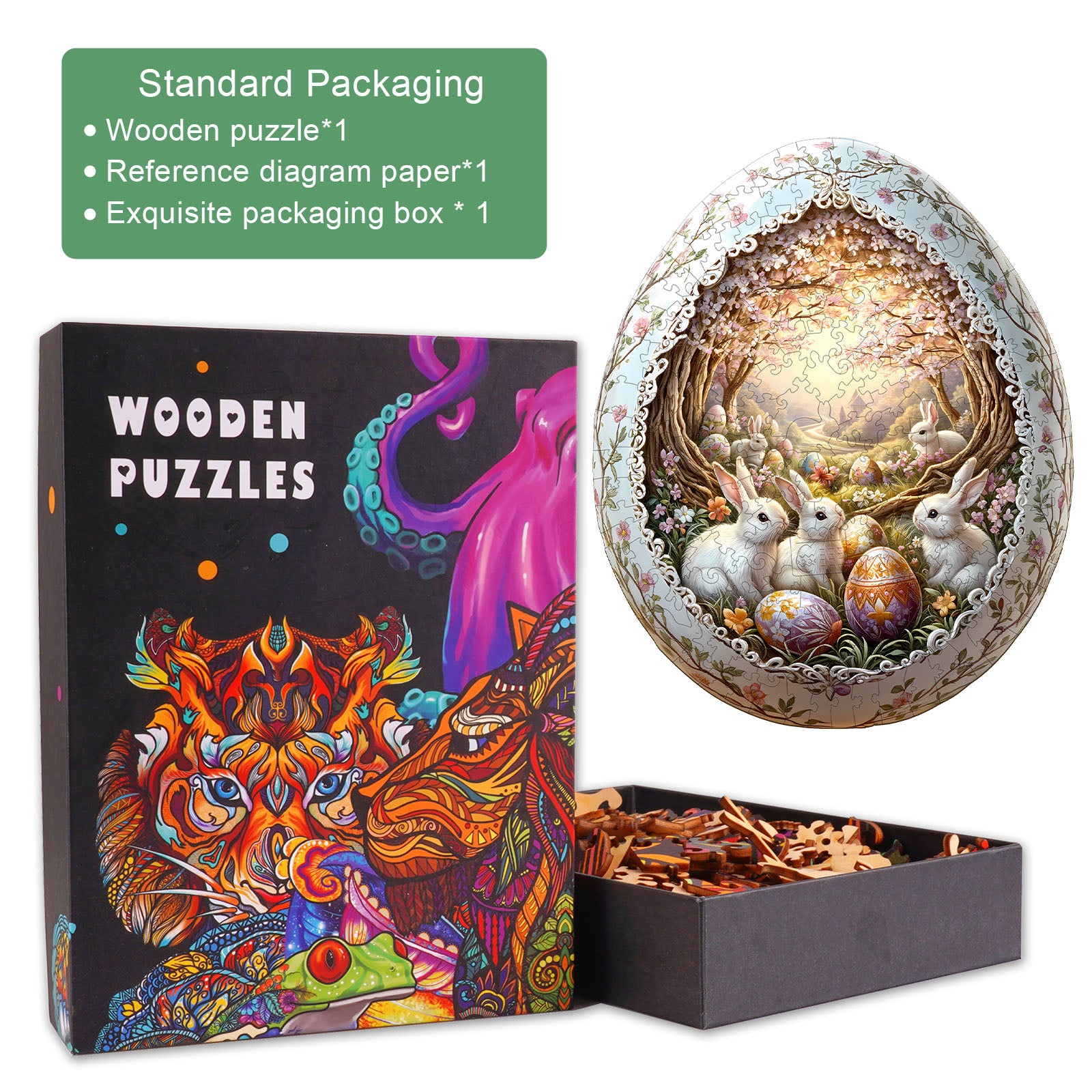Wonderland Ostern-6 Holzpuzzle