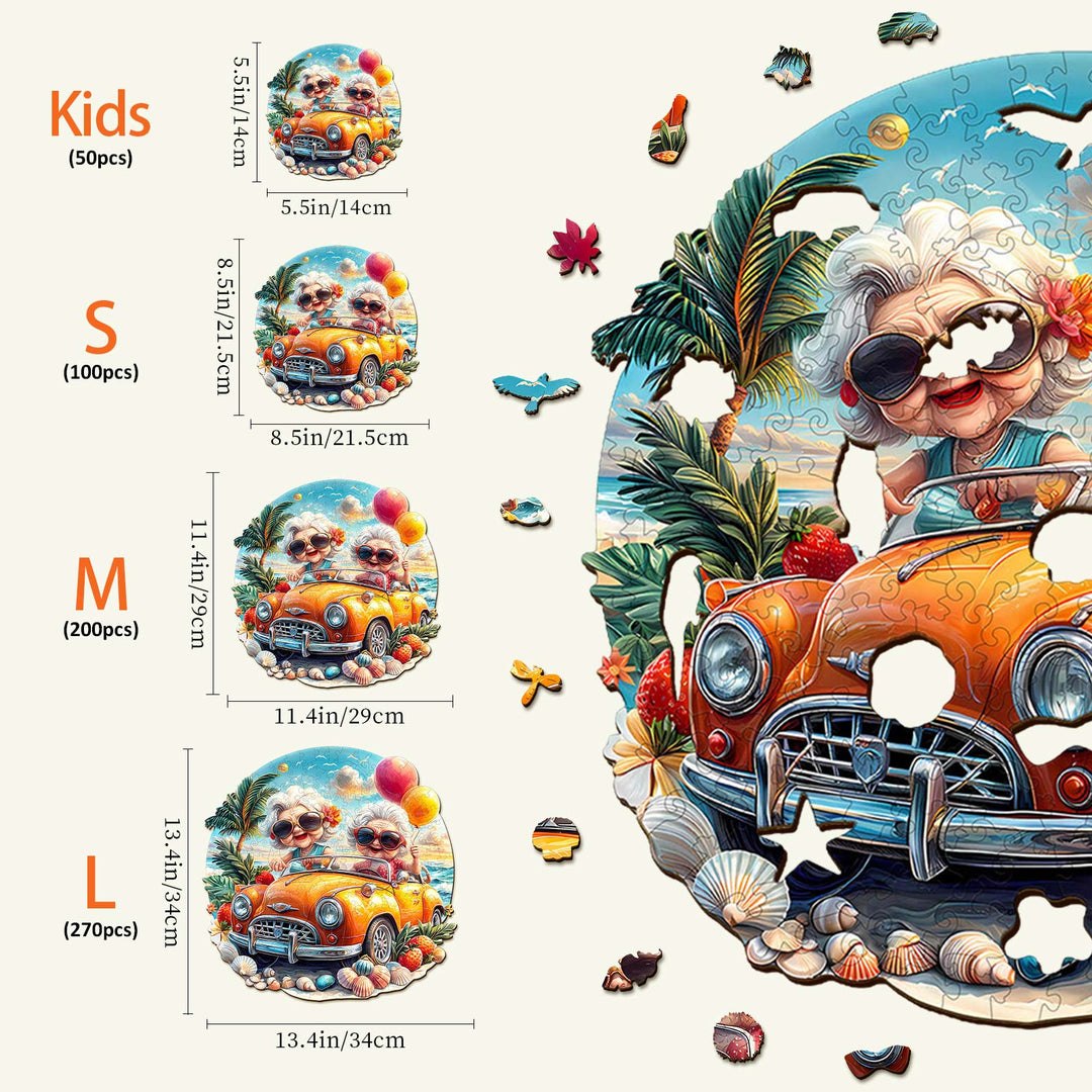 Jigsaw Puzzle en Bois Joyeuse Grand-mère