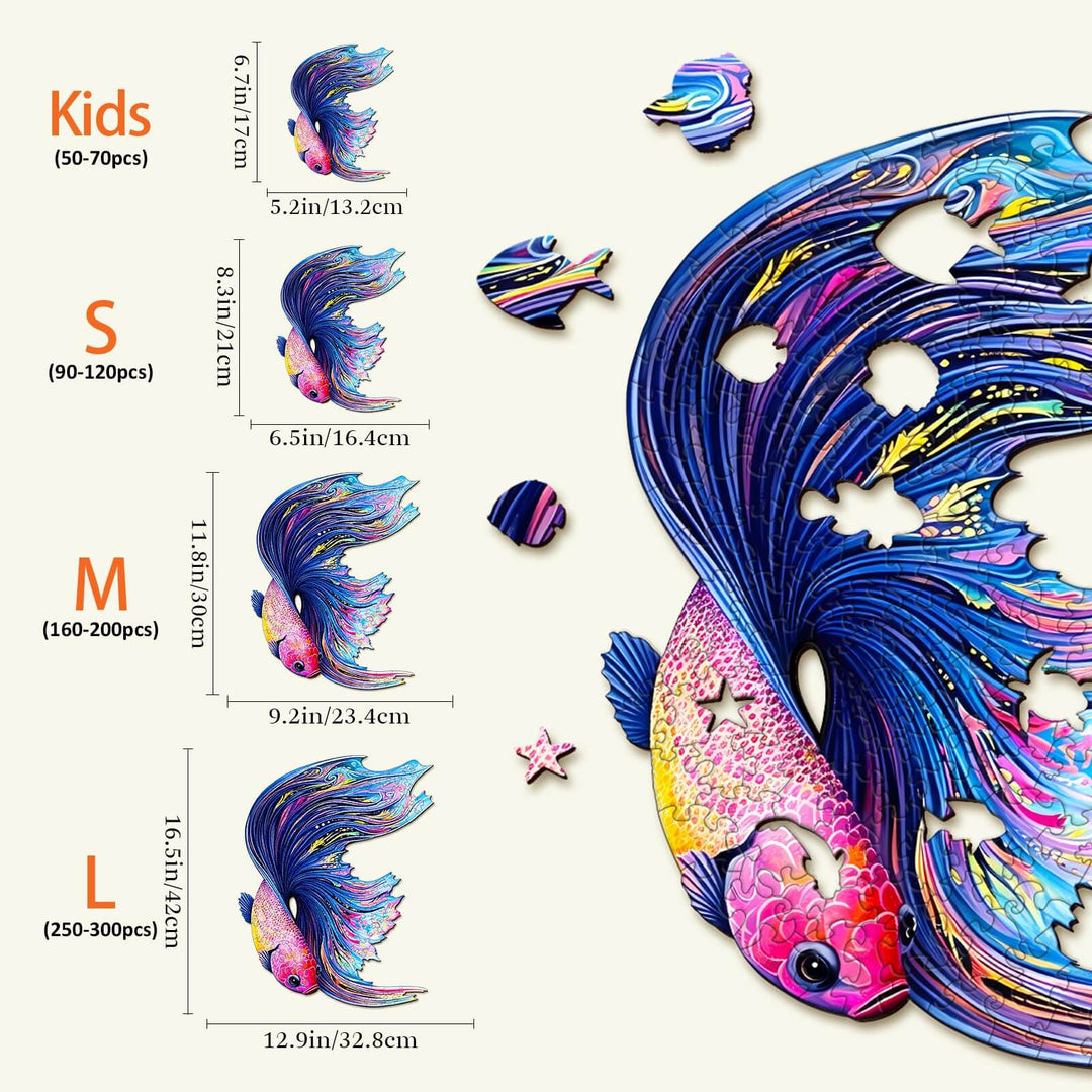 Halbmond Betta Holzpuzzle