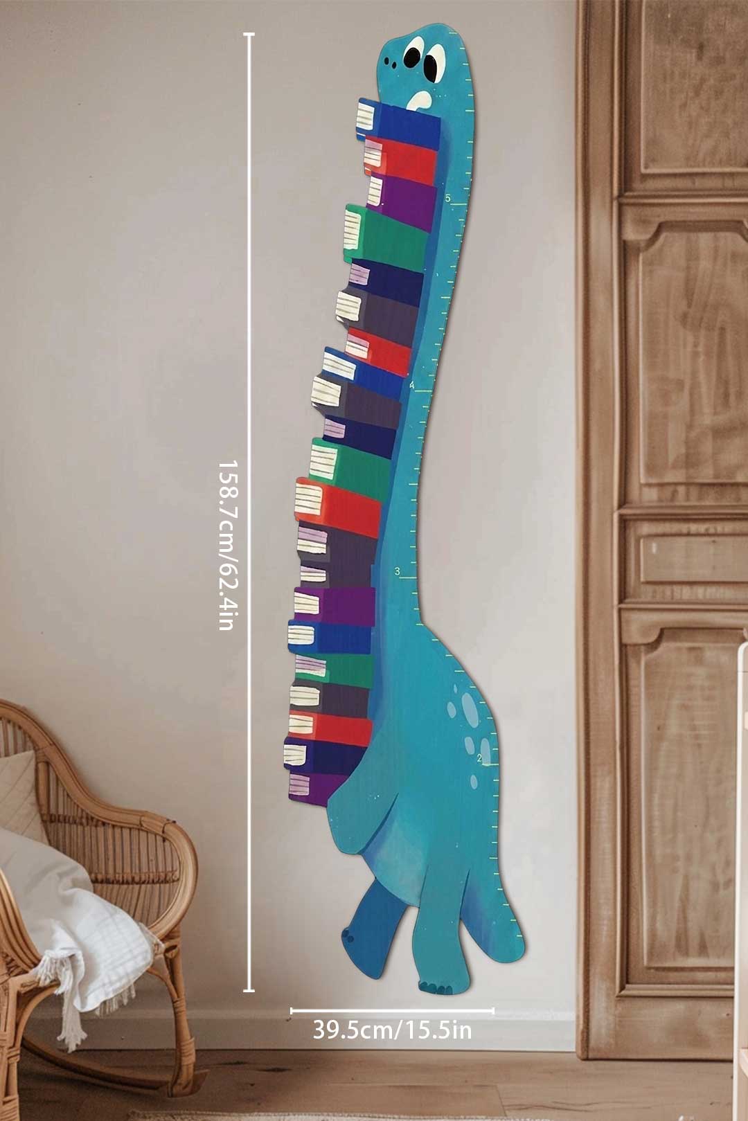 Personalized Wooden Book Dinosaur Growth Chart Ruler Clearance Sale