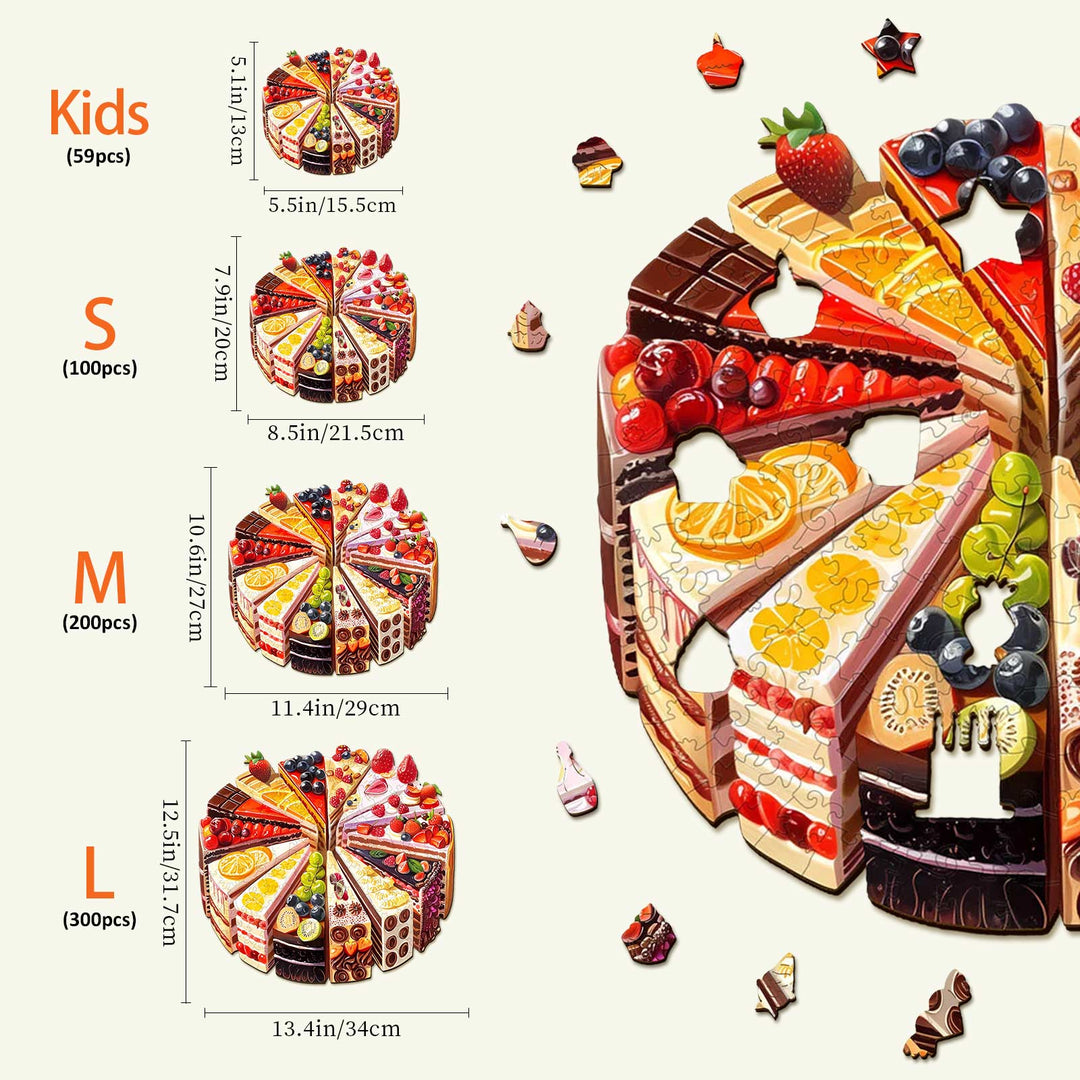 Delicious Cake Wooden Jigsaw Puzzle