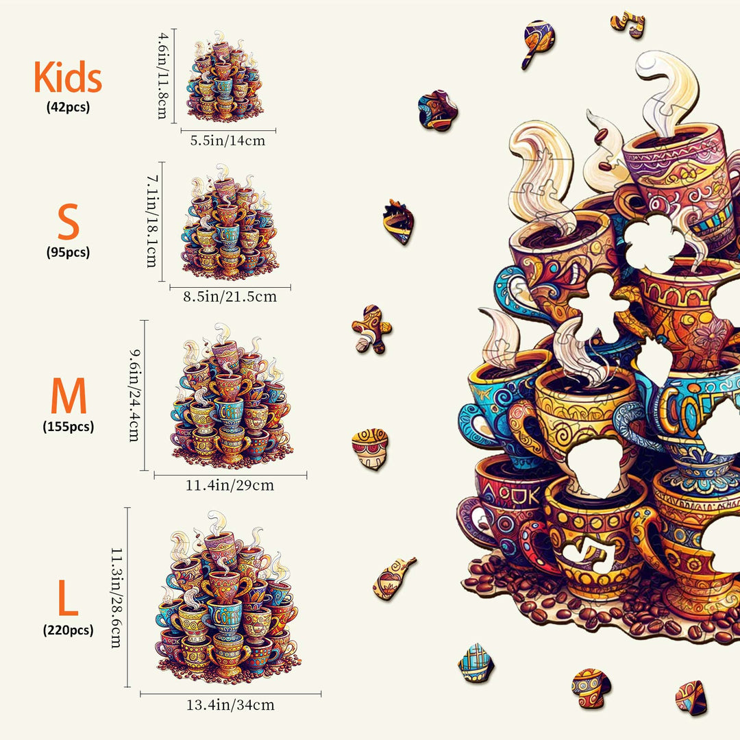 Rompecabezas de Madera Sueños de Café