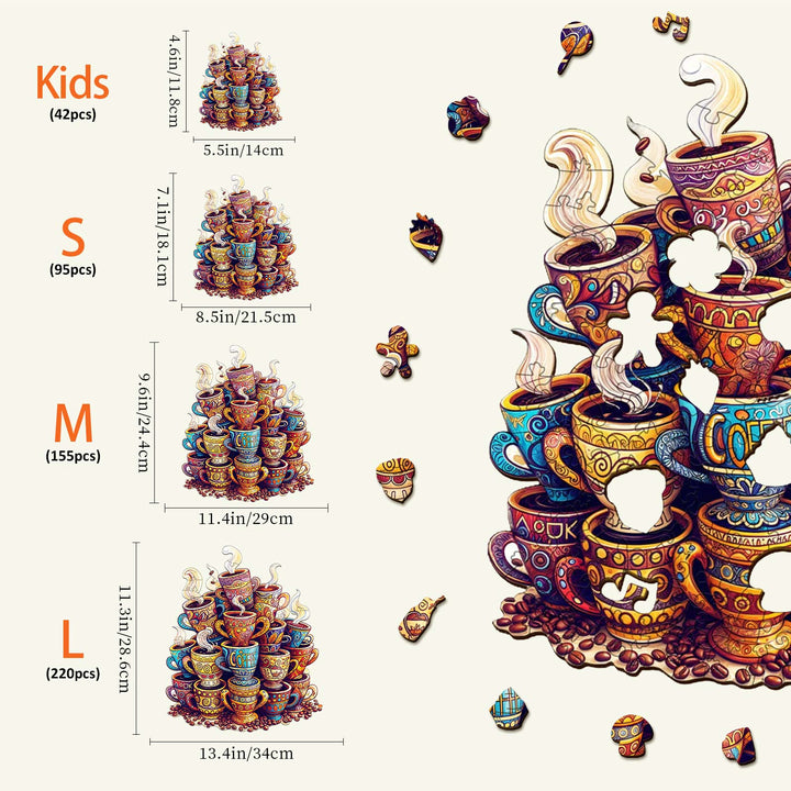 Rompecabezas de Madera Sueños de Café