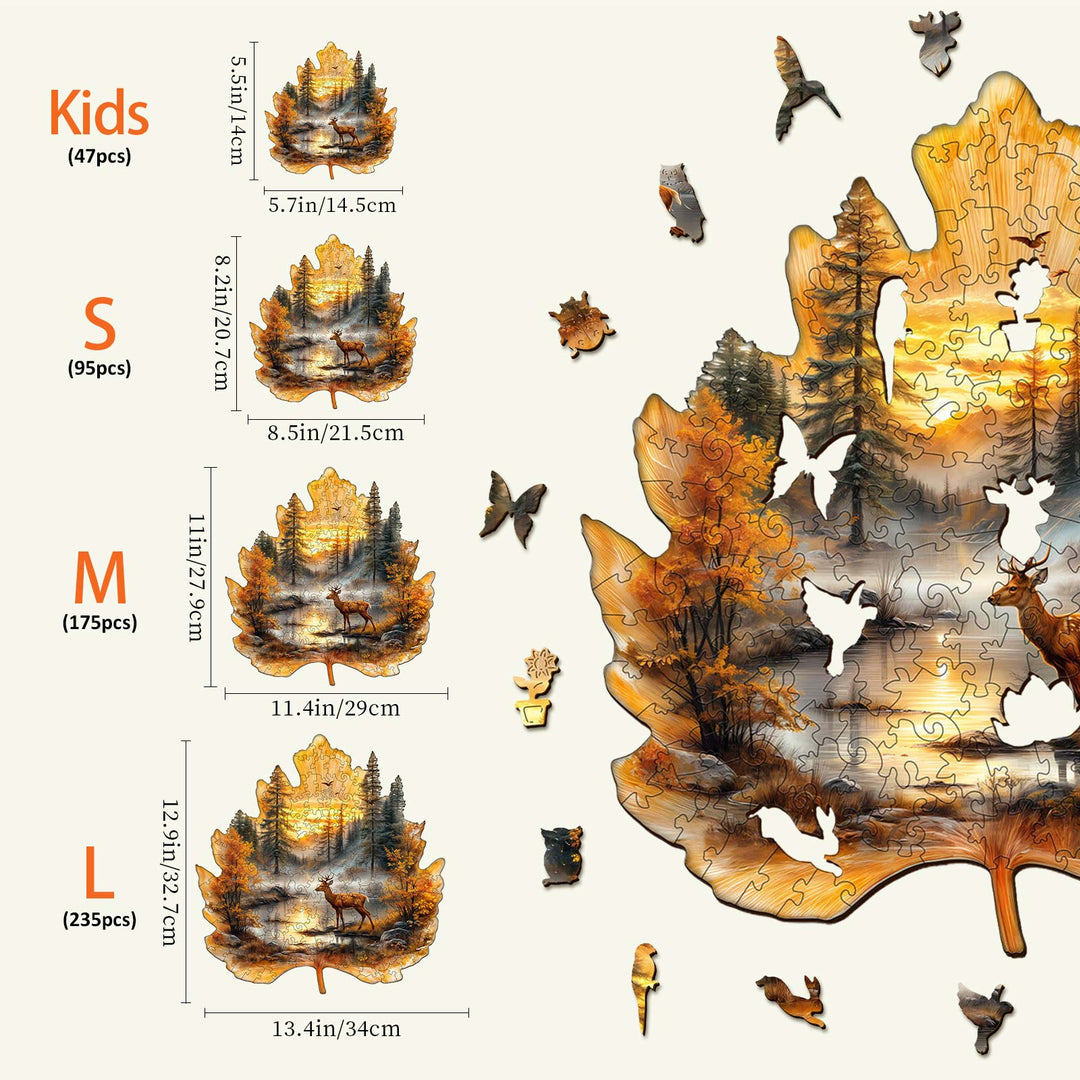 Golden Hoofprint Holz-Puzzle