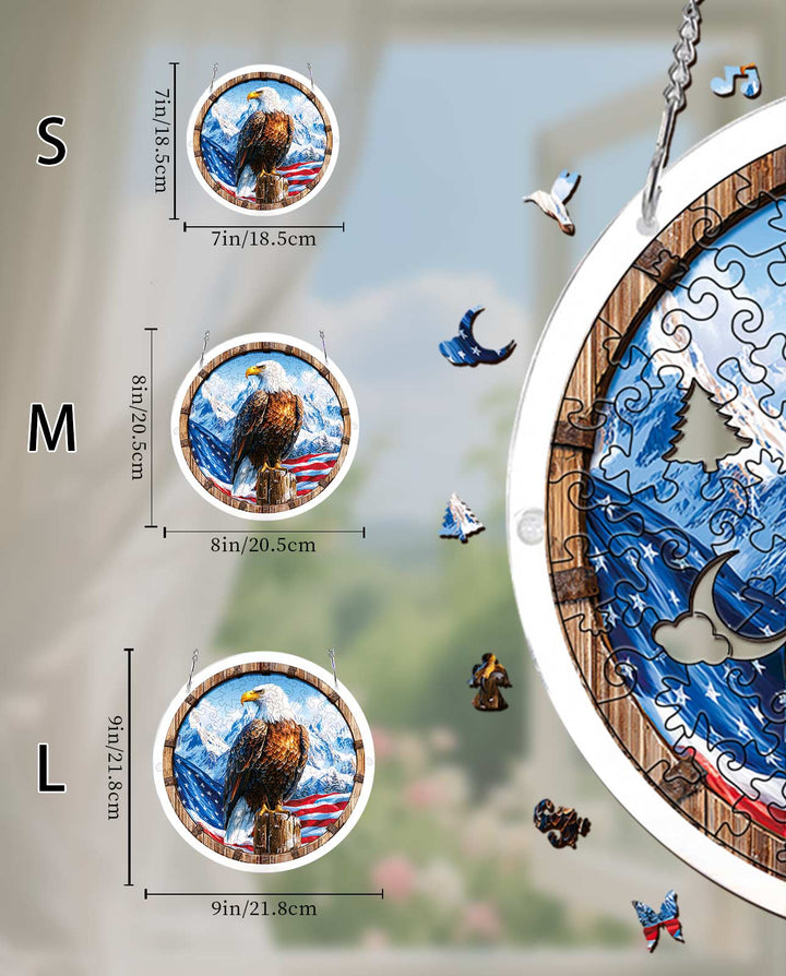 Acrylic Jigsaw Puzzle Suncatcher - Wings of Freedom
