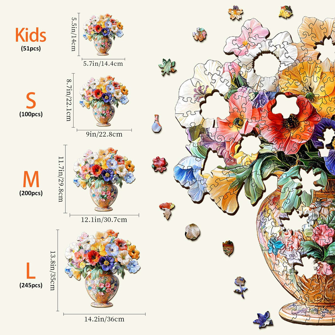 Rompecabezas 3D de flores vintage