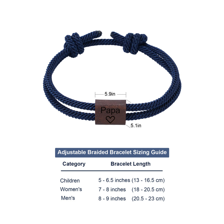 Personalized Mens Wood Block Milanese Bracelet