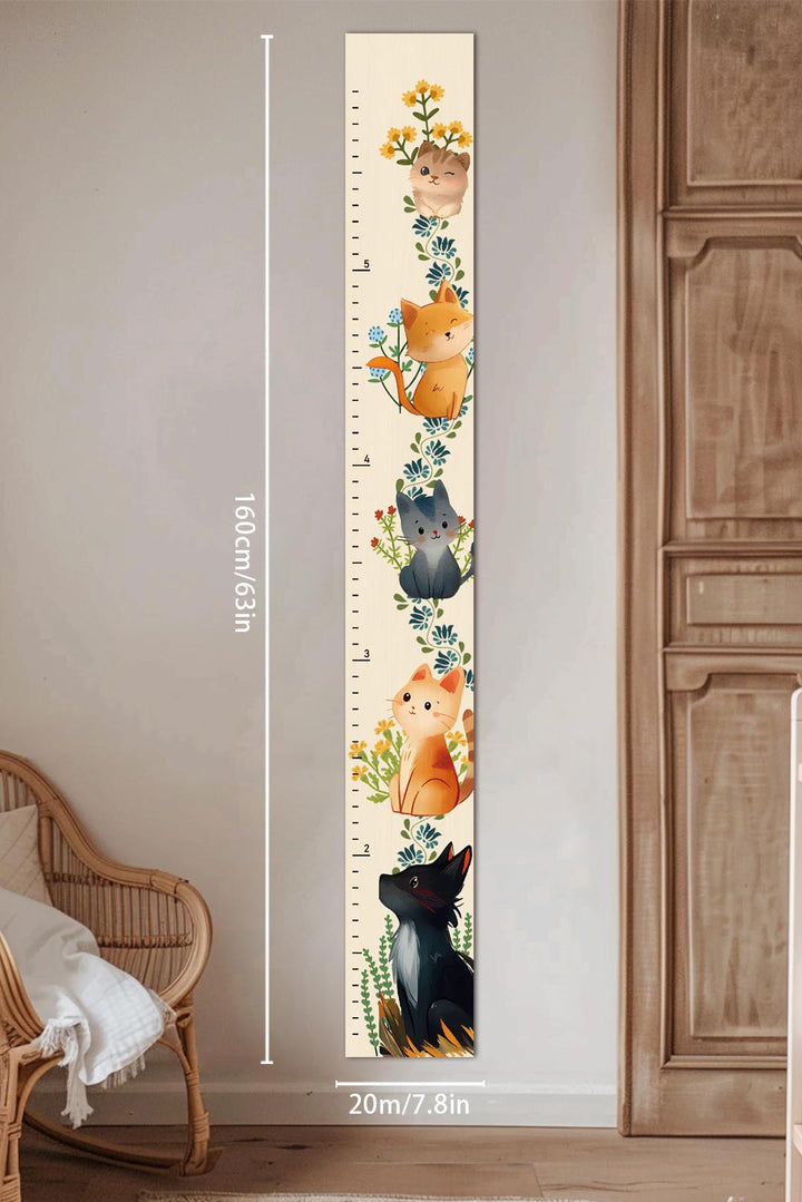 Personalized Wooden Cat Growth Chart Ruler Clearance Sale