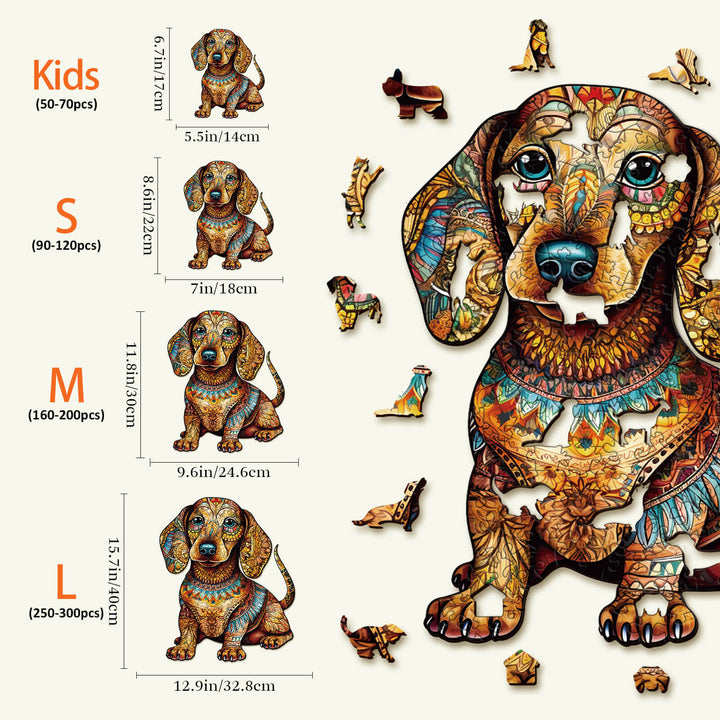 Dachshund 2 Wooden Jigsaw Puzzle